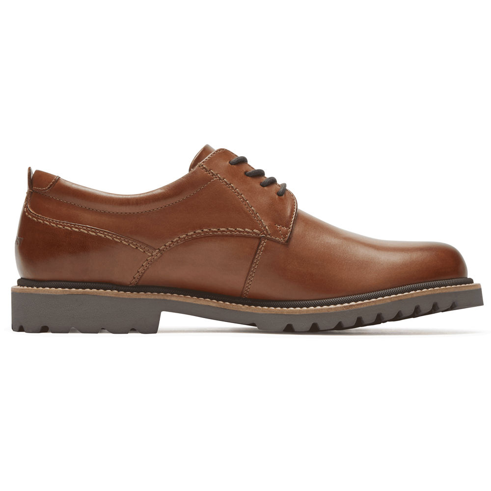 Rockport Singapore Mens Oxfords - Marshall Plain Toe Brown - SM4265189